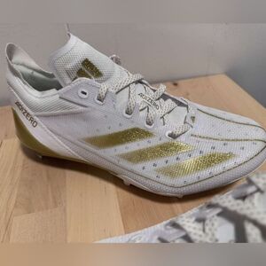 Adidas Adizero Electric Football Cleats White Gold Men’s Size US 8 (New, No Box)
